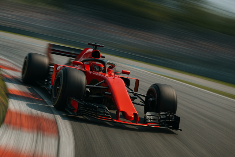 Red race car