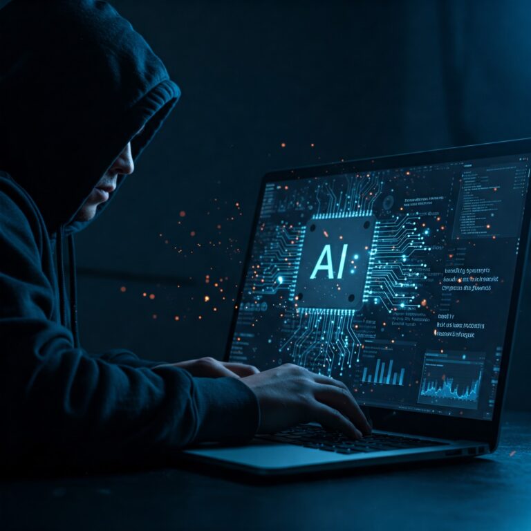 Attacker using AI Hacking a system