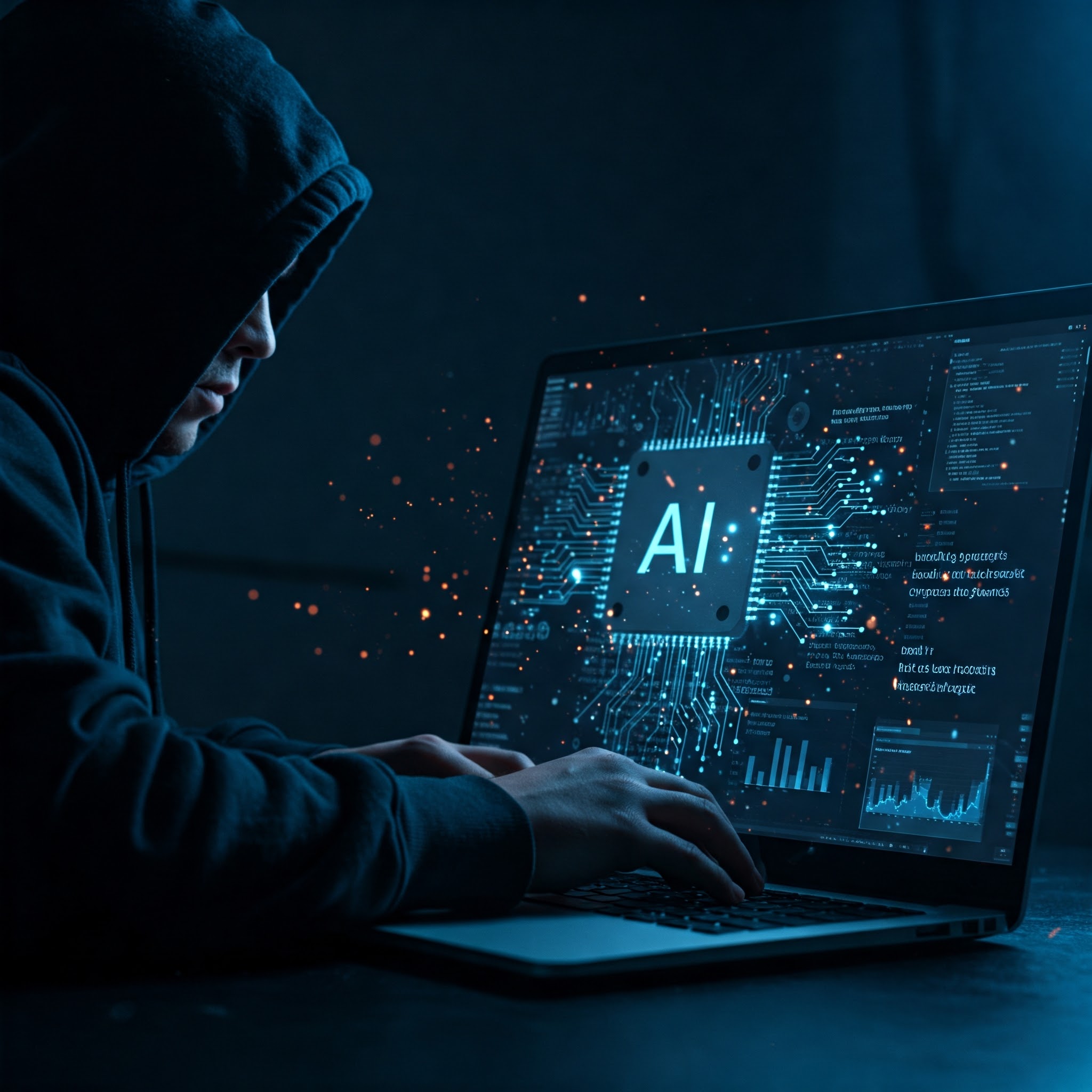 Attacker using AI Hacking a system