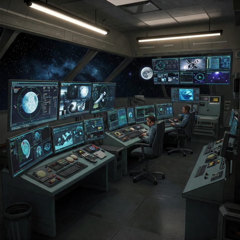 Secure monitoring of space assets from a ground control center.