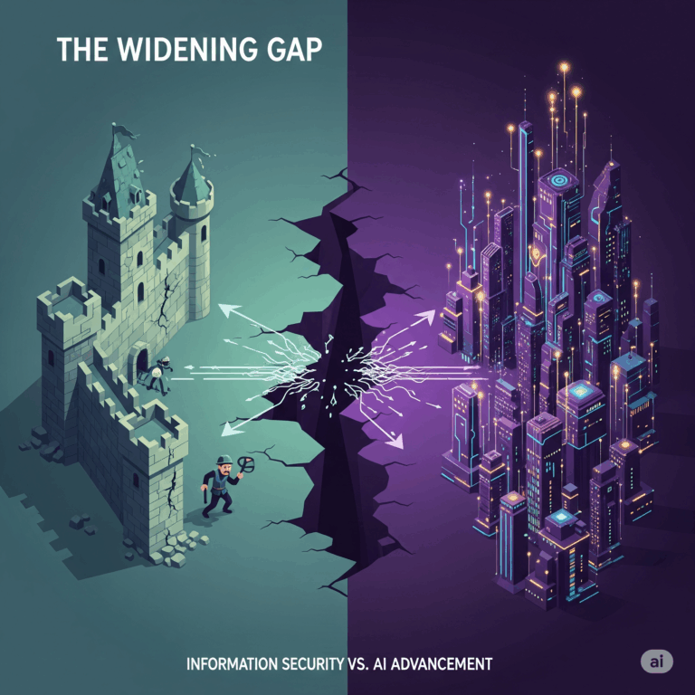 Widening gap between information security and AI