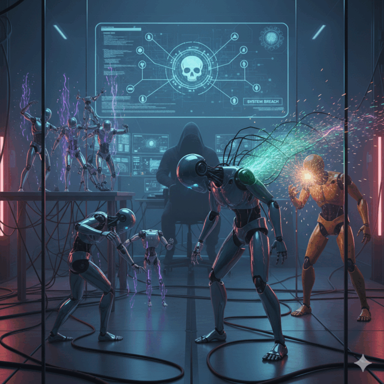 Humanoid robots getting hackied