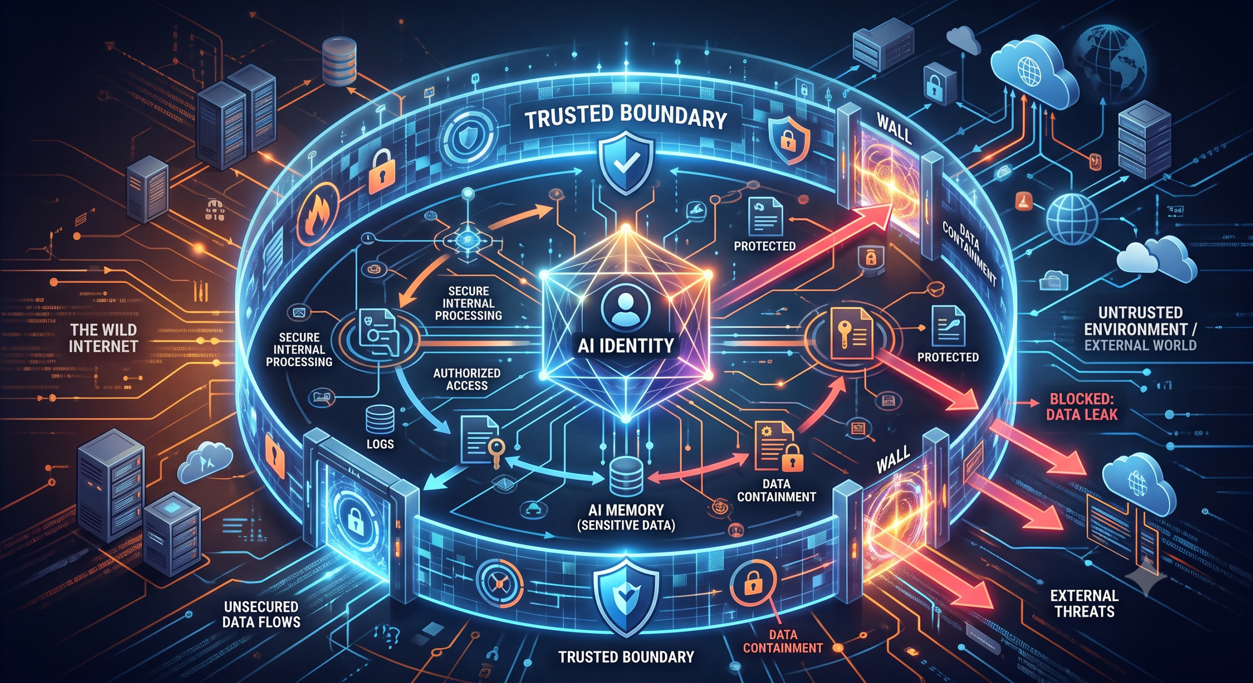 AI Identity with trust boundary to protect its memory
