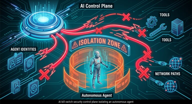 AI kill switch security control plane isolating an autonomous agent