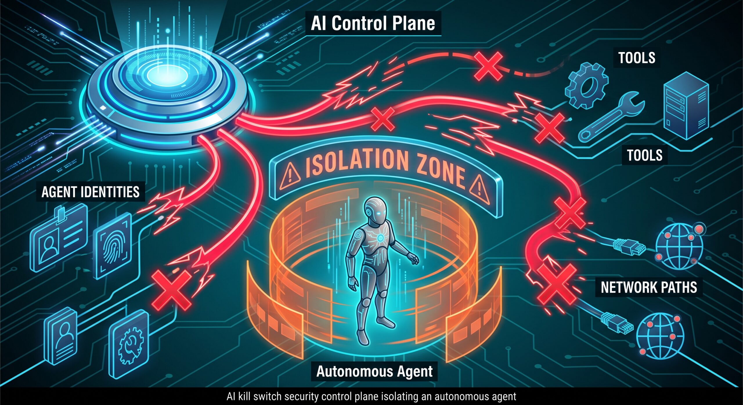 AI kill switch security control plane isolating an autonomous agent